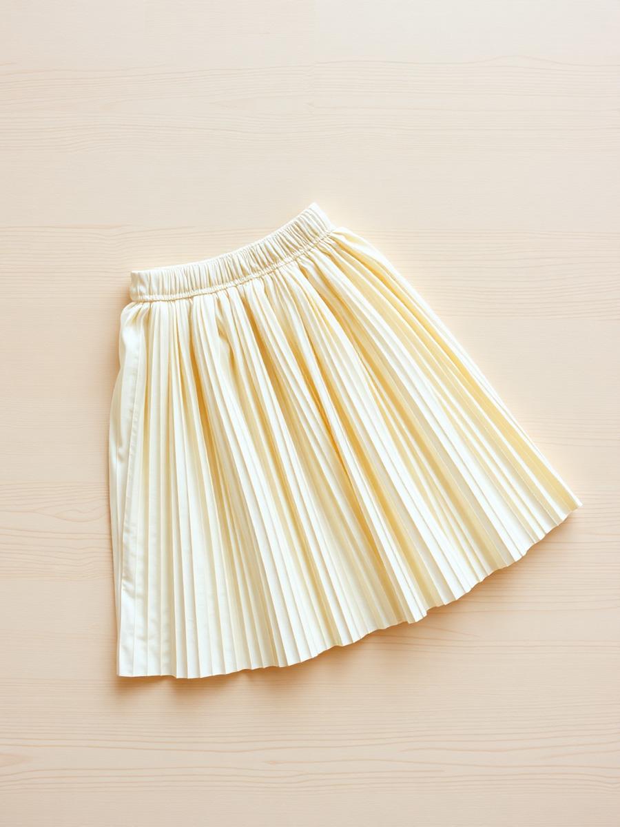 Saia Plissada Creme